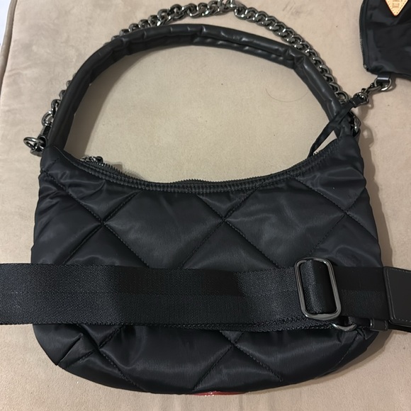 MZ Wallace Small Quilted Bowery Shoulder Bag-Black, EUC - Picture 9 of 12